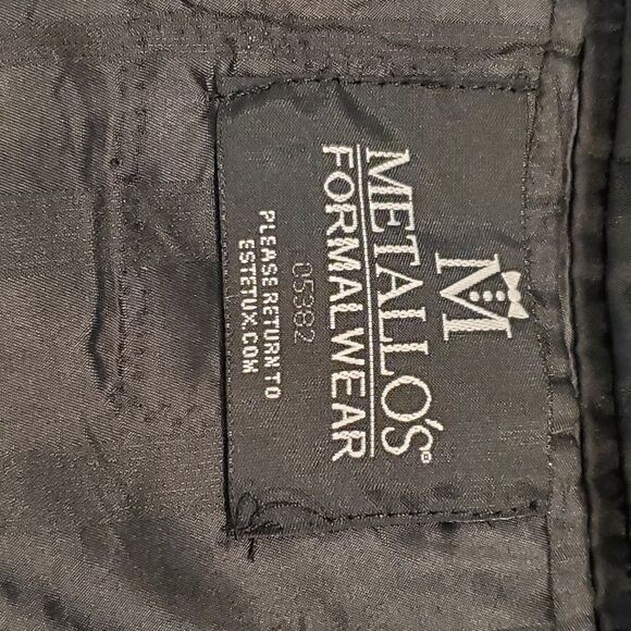 PERRY ELLIS (METALLO'S)TUXEDO COLOR BLACK LONG SLEEVE SIZE 44R - Picture 7 of 11